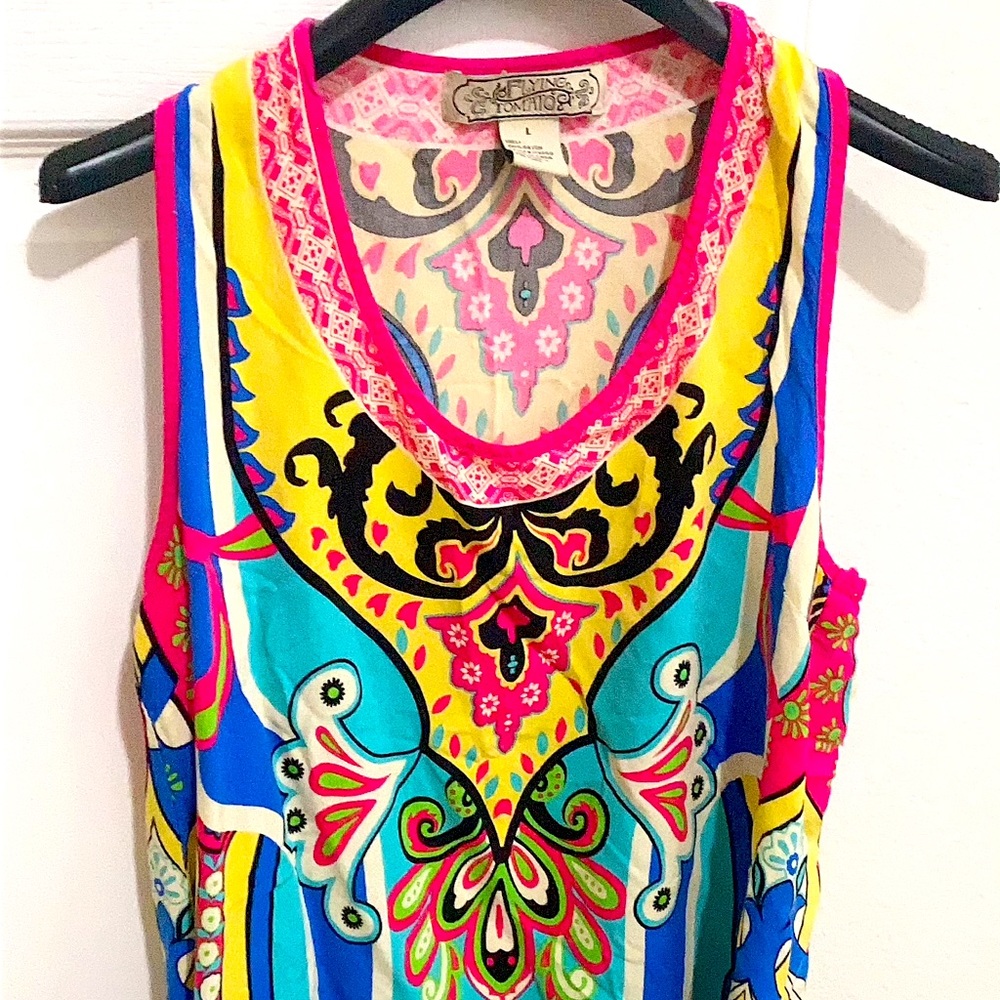 Multicolor mándala hindi blouse